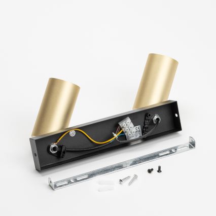 Brilagi - Dimmbarer LED RGBW-Einbaustrahler SELE GOLDEN 2xGU10/6W/230V 3000K schwarz/gold + Fernbedienung