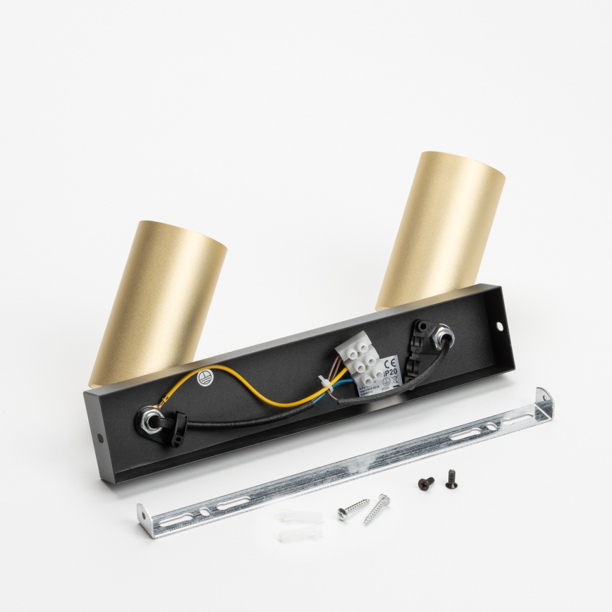 Brilagi - Dimmbarer LED RGBW-Einbaustrahler SELE GOLDEN 2xGU10/6W/230V 3000K schwarz/gold + Fernbedienung