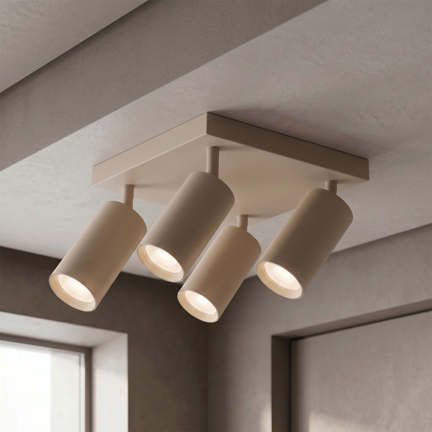 Brilagi - LED RGBW dimmbarer Deckenspot SELE SQUARE 4xGU10/6,5W/230V 2700-6500K beige