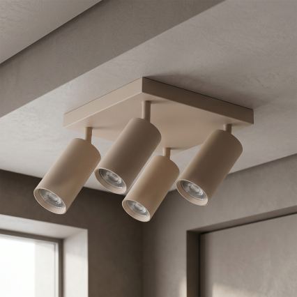 Brilagi - LED RGBW dimmbarer Deckenspot SELE SQUARE 4xGU10/6,5W/230V 2700-6500K beige