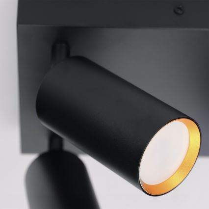 Brilagi - LED RGBW dimmbarer Einbaustrahler SELE SQUARE 4xGU10/6,5W/230V 2700-6500K schwarz/gold