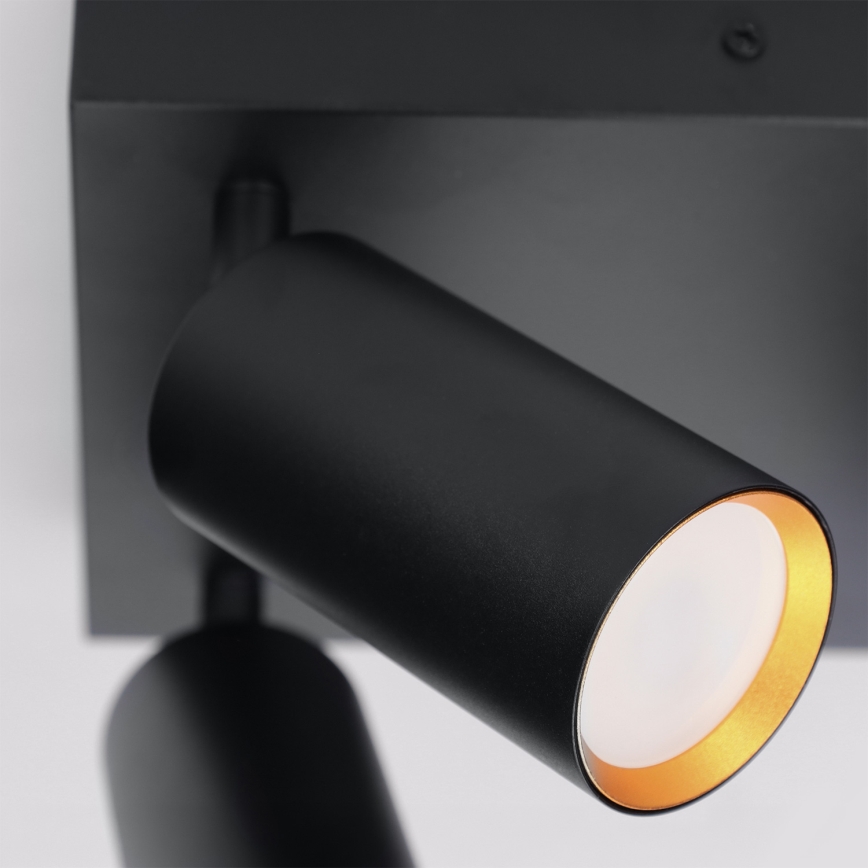 Brilagi - LED RGBW dimmbarer Einbaustrahler SELE SQUARE 4xGU10/6,5W/230V 2700-6500K schwarz/gold