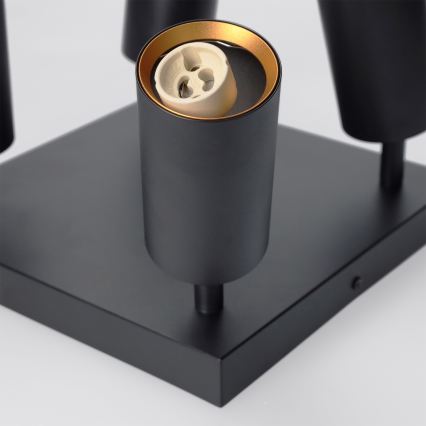 Brilagi - LED RGBW dimmbarer Einbaustrahler SELE SQUARE 4xGU10/6,5W/230V 2700-6500K schwarz/gold