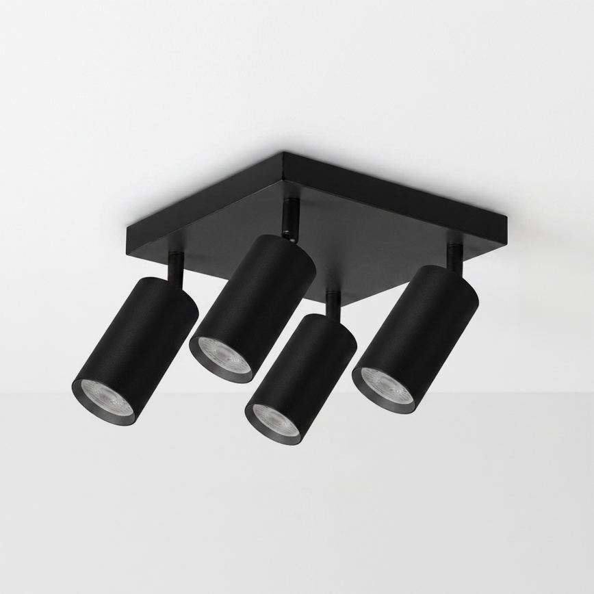 Brilagi - LED RGBW dimmbarer Deckenspot SELE SQUARE 4xGU10/6,5W/230V 2700-6500K schwarz