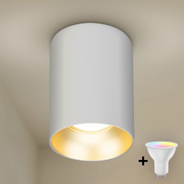 Brilagi - LED RGBW dimmbarer Einbaustrahler TRINE 1xGU10/4,8W/230V 3000K weiß/gold + Fernbedienung
