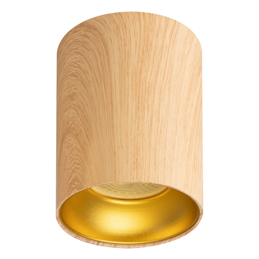 Brilagi - LED RGBW dimmbarer Deckenspot TRINE 1xGU10/6W/230V 3000K Eichen-Dekor + Fernbedienung