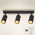Brilagi - LED RGBW dimmbarer Spot SELE 3xGU10/6W/230V 3000K schwarz/gold + Fernbedienung