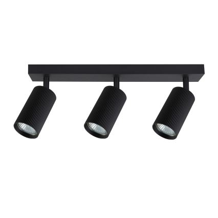 Brilagi - Dimmbarer LED RGBW-Einbaustrahler SELE MODERN 3x GU10/4,8W/230V 3000K schwarz + Fernbedienung
