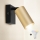 Brilagi - LED RGBW dimmbarer Wandspot mit Schalter SELE 1xGU10/4,8W/230V 3000K schwarz/gold + Fernbedienung