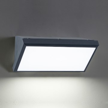 Brilagi - LED RGBW dimmbares Außen-Wandleuchte TRIANGLE 1xE27/15W/230V 2700-6500K IP65 Anthrazit