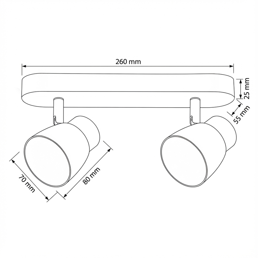 Brilagi - LED RGBW dimmbarer Deckenspot NUGGET 2xGU10/4,8W/230V 3000K schwarz/gold + Fernbedienung