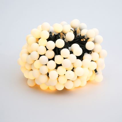 BRILAGI - LED-Solar-Dekorations-Lichterkette BUBBLE, 200 LEDs, 8 Funktionen, 20 m, IP65, warmweiß, 800 mAh