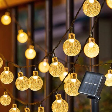 Brilagi - LED-Solar-Dekor-Lichterkette BUBBLE 300 LEDs / 8 Funktionen 30 m IP65 Warmweiß 500 mAh