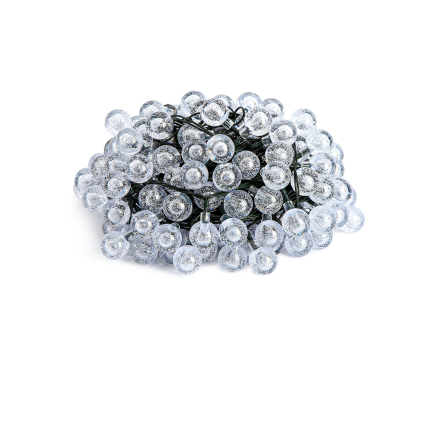 Brilagi - LED-Solar-Deko-Lichterkette BUBBLE, 100 LEDs / 8 Funktionen, 10 m, IP65, warmweiß, 600 mAh
