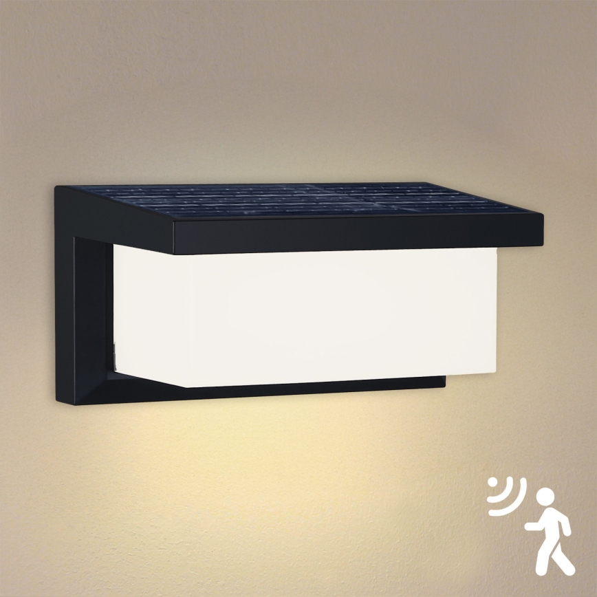Brilagi - LED Solar-Wandleuchte mit Bewegungs- und Dämmerungssensor BRICKY LED/5W/6V 4000 mAh IP65