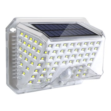Brilagi - LED Solar-Wandleuchte mit Bewegungs- und Dämmerungssensor WALLIE LED/4W/5,5V 1200 mAh 6500K IP64 silber