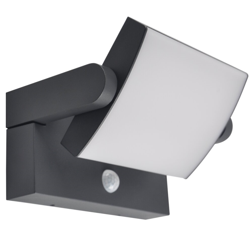 Brilagi - LED Solar-Wandleuchte mit Bewegungs- und Dämmerungssensor ANKLE LED/10W/3,7V 3000 mAh 3000K IP65 Anthrazit