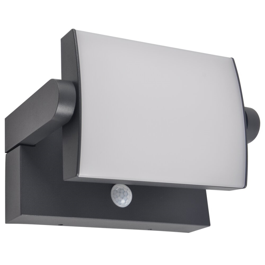 Brilagi - LED Solar-Wandleuchte mit Bewegungs- und Dämmerungssensor ANKLE LED/10W/3,7V 3000 mAh 4000K IP65 Anthrazit