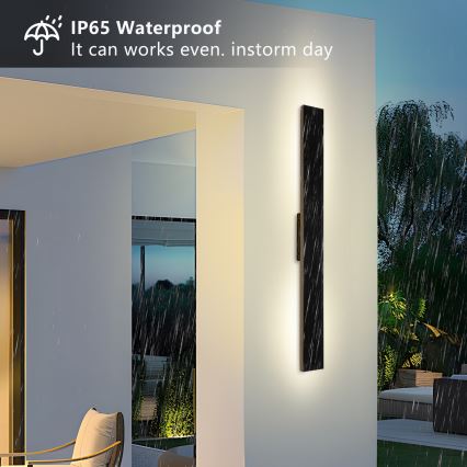 Brilagi - Dimmbare LED-Solar-Wandleuchte SUN, 5,5 W / 3,7 V, 100 cm, 6000 mAh, IP44