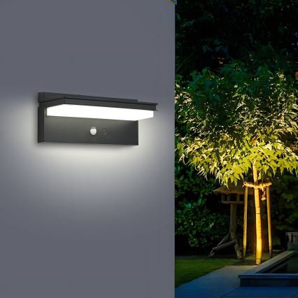 Brilagi - LED Solar-Wandleuchte mit Sensor SUN SENSE LED/10W/3,7V 4000 mAh IP44