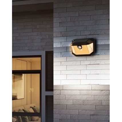 Brilagi - LED-Solarwandleuchte mit Sensor WALLIE LED/4W/5,5V 1200 mAh 3000K IP65