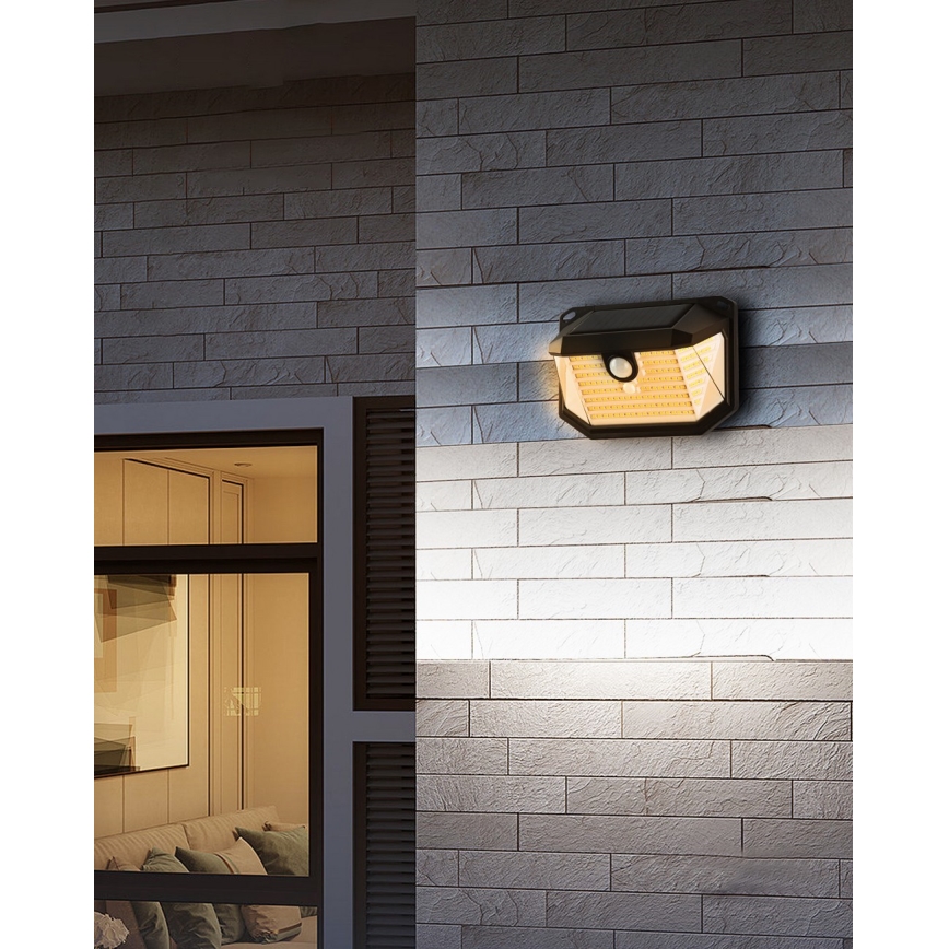 Brilagi - LED-Solarwandleuchte mit Sensor WALLIE LED/4W/5,5V 1200 mAh 3000K IP65