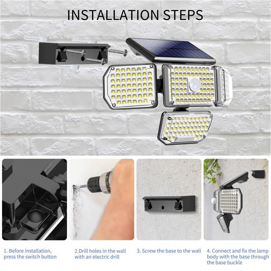 Brilagi - LED-Solarwandleuchte mit Sensor WALLIE LED/5W/5,5V 2400 mAh IP65
