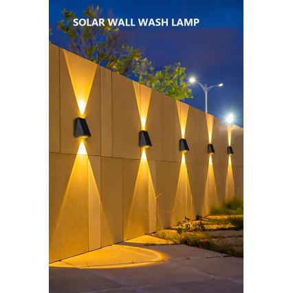 Brilagi - LED-Solarwandleuchte PYRAMID LED/2W/3,2V 1300 mAh IP54