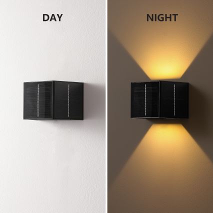 Brilagi - LED-Solarwandleuchte SOLAR CUBE LED/2W/3,2V 1300 mAh IP54