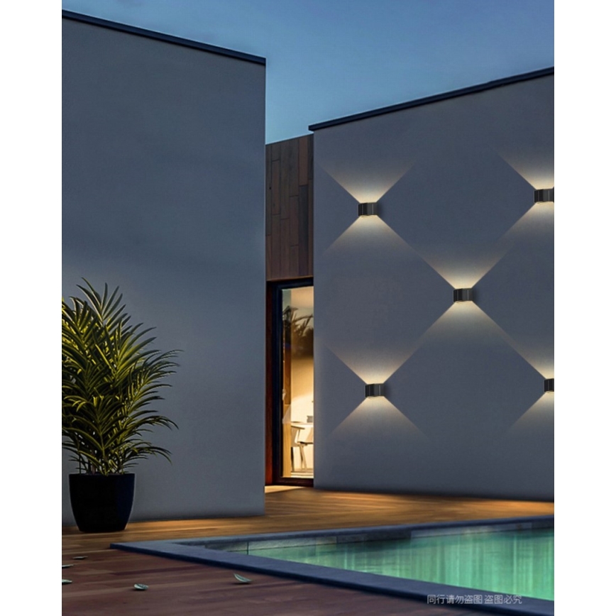 Brilagi - LED-Solarwandleuchte SOLAR CUBE LED/2W/3,2V 1300 mAh IP54
