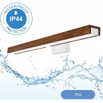 Brilagi - LED-Spiegelbeleuchtung für Badezimmer WOODY MIRROR LED/12W/230V 60 cm IP44 Eiche Kirsche/weiß