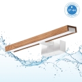 Brilagi - LED-Spiegelbeleuchtung für das Badezimmer 3-in-1 WOODY MIRROR LED/8W/230V 40 cm IP44 weiß/Eiche-Kirsche