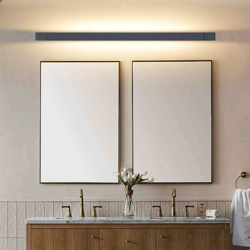 Brilagi - LED Badspiegelleuchte AQUA LINE LED/36W/230V 120 cm IP44 Schwarz CRI 90