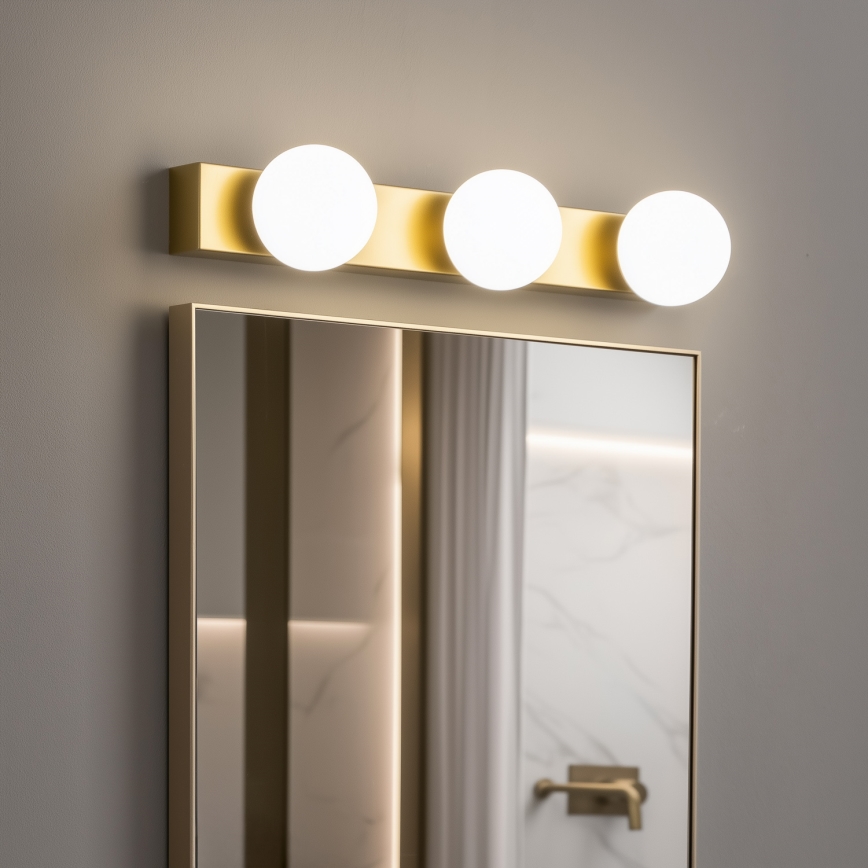 Brilagi - LED-Beleuchtung für Badezimmerspiegel HOLLYWOOD 3xLED/3W/230V 39 cm IP44 gold