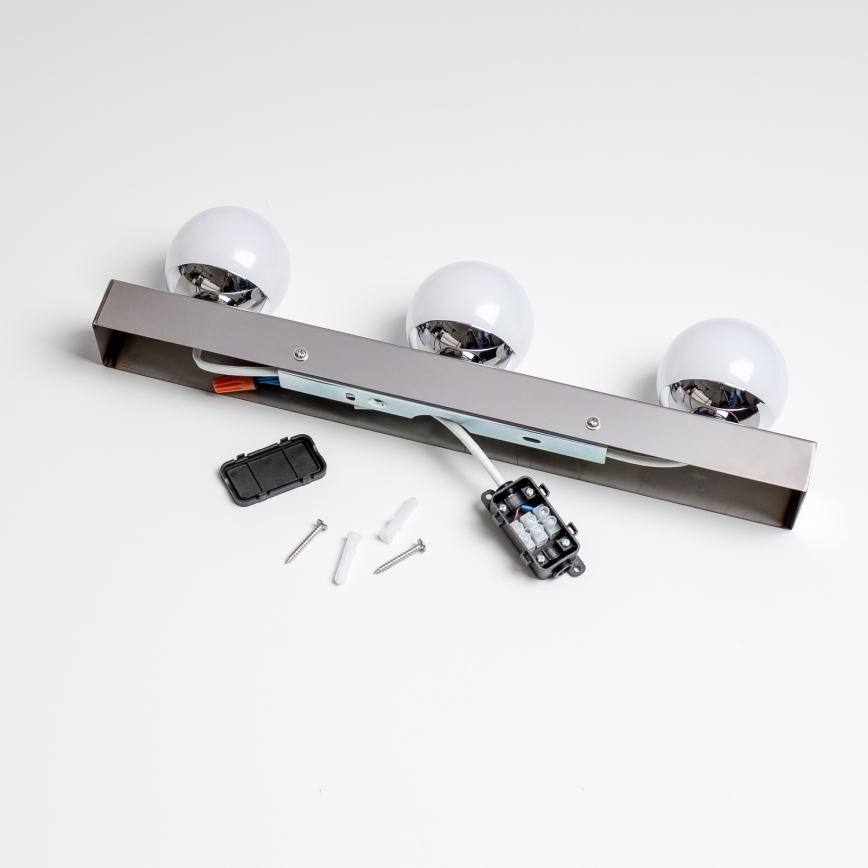 Brilagi - LED-Spiegelleuchte für Badezimmer HOLLYWOOD 3xLED/3W/230V 39 cm IP44 Hochglanzchrom