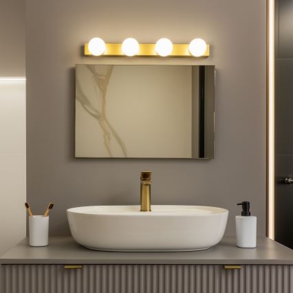 Brilagi - LED Badezimmer-Spiegelleuchte HOLLYWOOD 4xLED/3W/230V 53 cm IP44 gold