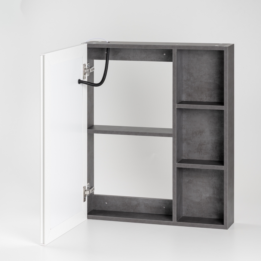 BRILAGI - LED-Spiegelschrank für das Badezimmer mit Hintergrundbeleuchtung TRABIA SINGLE 60x70 cm