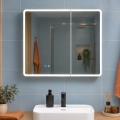 BRILAGI - LED-Spiegelschrank mit Beleuchtung NOTO DOUBLE 78x70 cm