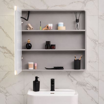 BRILAGI - LED-Spiegelschrank mit Hintergrundbeleuchtung AVOLA SINGLE 75x70 cm