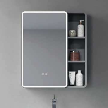 BRILAGI - LED-Spiegelschrank mit Hintergrundbeleuchtung NOTO SINGLE 60x65 cm