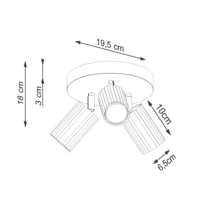 Brilagi - LED-Spot CRESTO 3xGU10/10W/230V grün