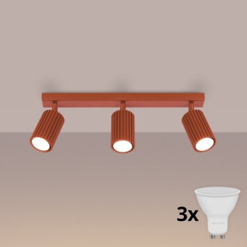Brilagi - LED-Spot CRESTO 3xGU10/10W/230V rot