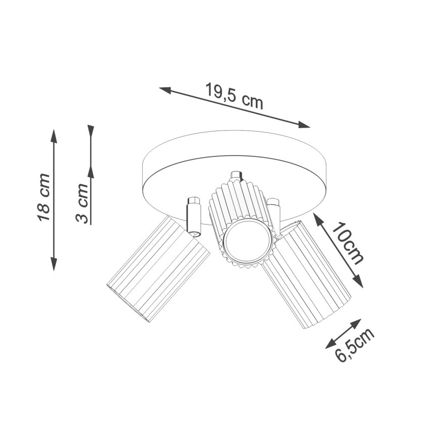 Brilagi - LED-Spot CRESTO 3xGU10/10W/230V rot