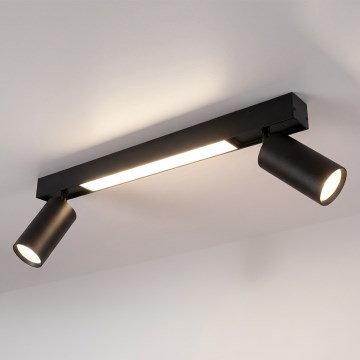 Brilagi - LED-Spot SELE 2xGU10/30W/230V + LED/15W schwarz