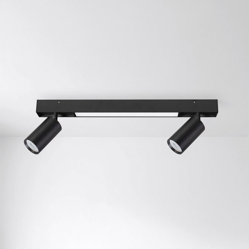 Brilagi - LED-Spot SELE 2xGU10/30W/230V + LED/15W schwarz