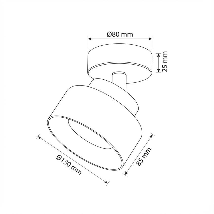 Brilagi - LED Spotleuchte AURA LUX 1xGX53/30W/230V Ø 13 cm schwarz/rauchglas