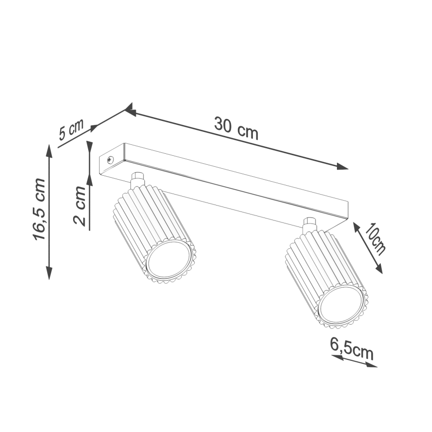 Brilagi - LED-Spotleuchte CRESTO 2xGU10/10W/230V türkis