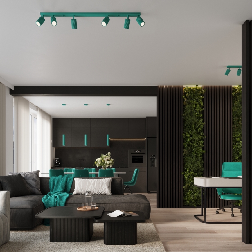 Brilagi - LED-Spotleuchte CRESTO 4xGU10/10W/230V türkis