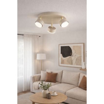 Brilagi - LED-Spotleuchte MONO 3xGX53/30W/230V beige/gold