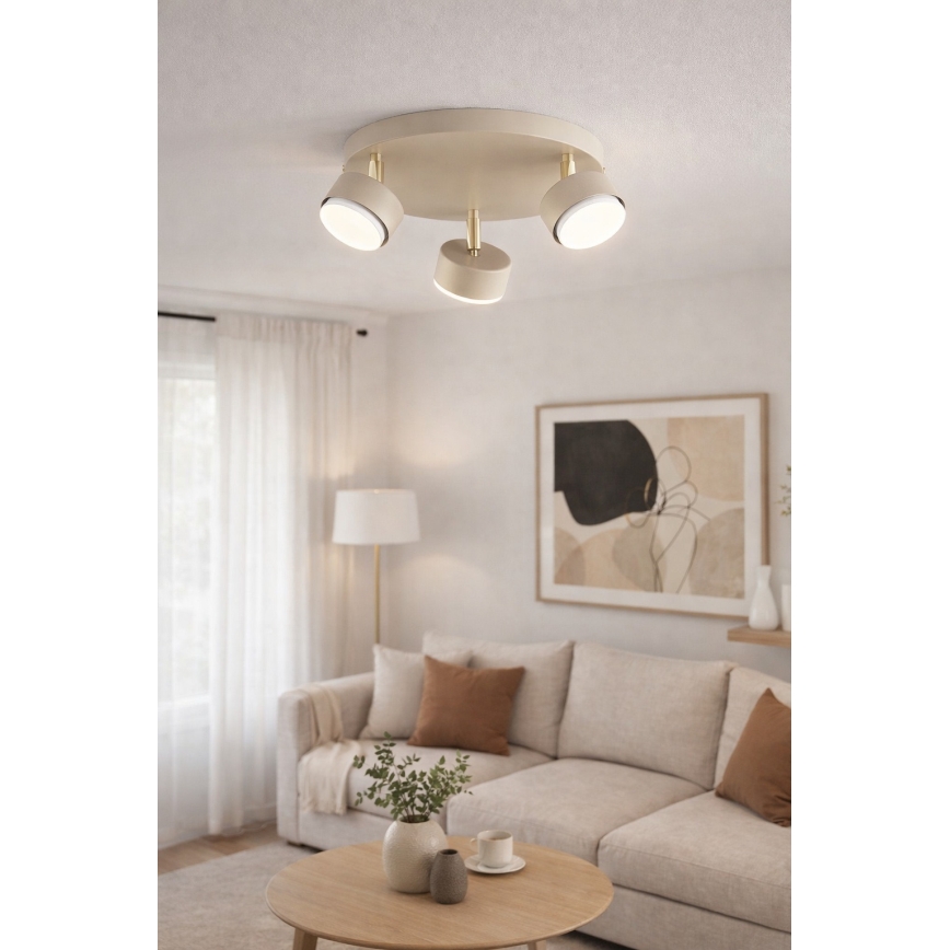 Brilagi - LED-Spotleuchte MONO 3xGX53/30W/230V beige/gold